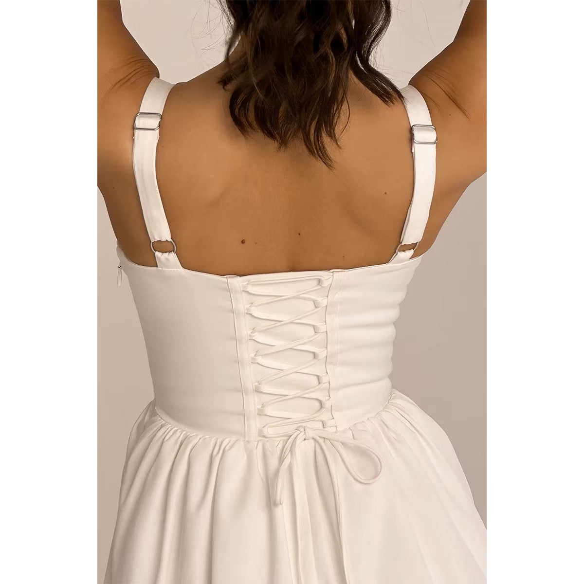 White dress with corset