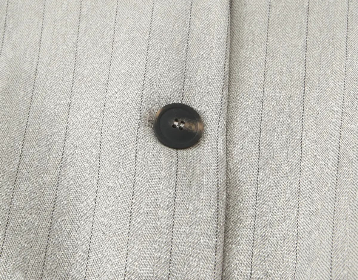 Beige pinstripe vest