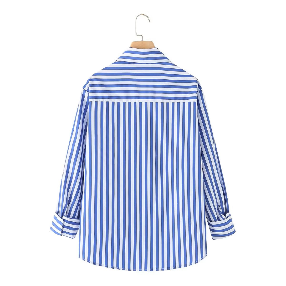 Blue and white striped shirt