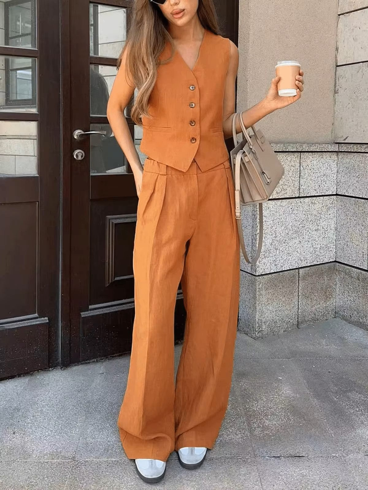 Two-piece vest and pants set