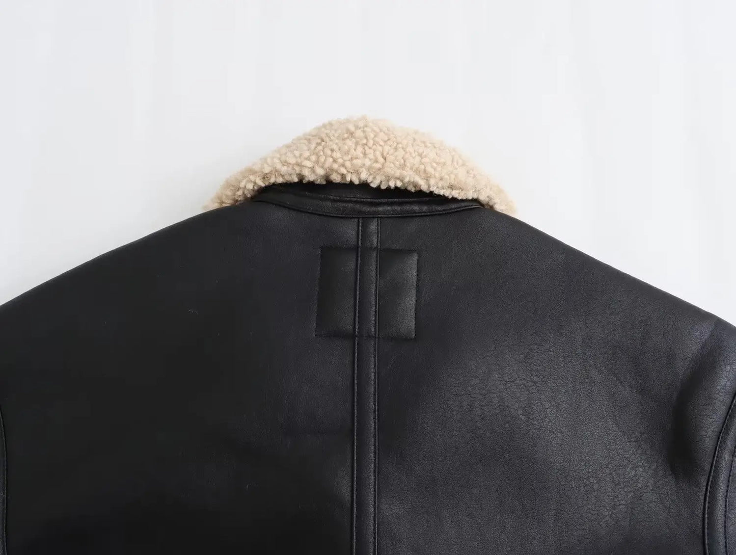Suede black jacket with fur inside