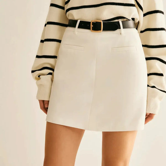 Back zipper skirt without belt