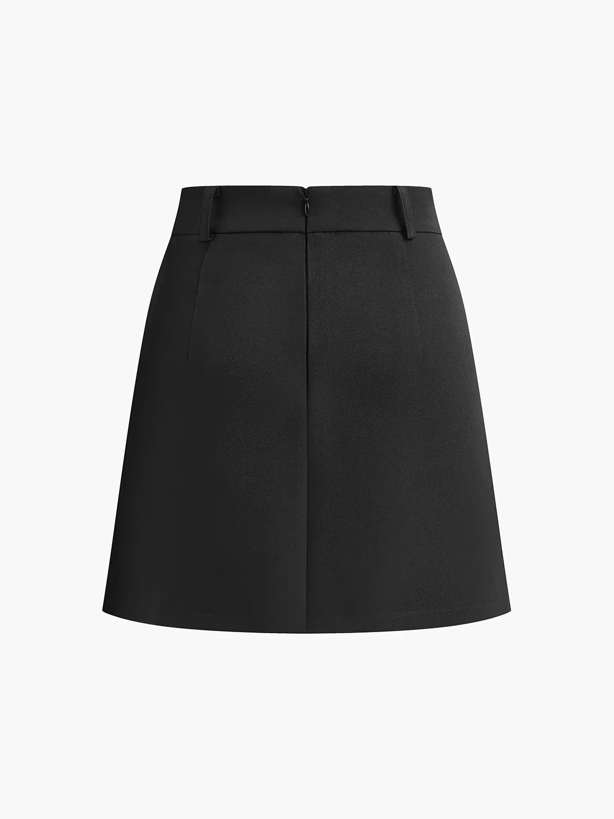 Back zipper skirt without belt