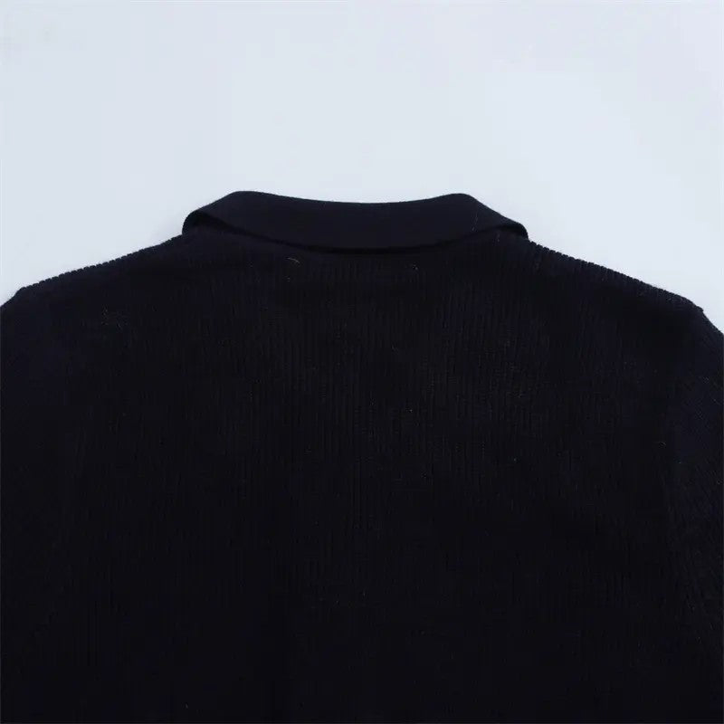 Short sleeve sheath black dress