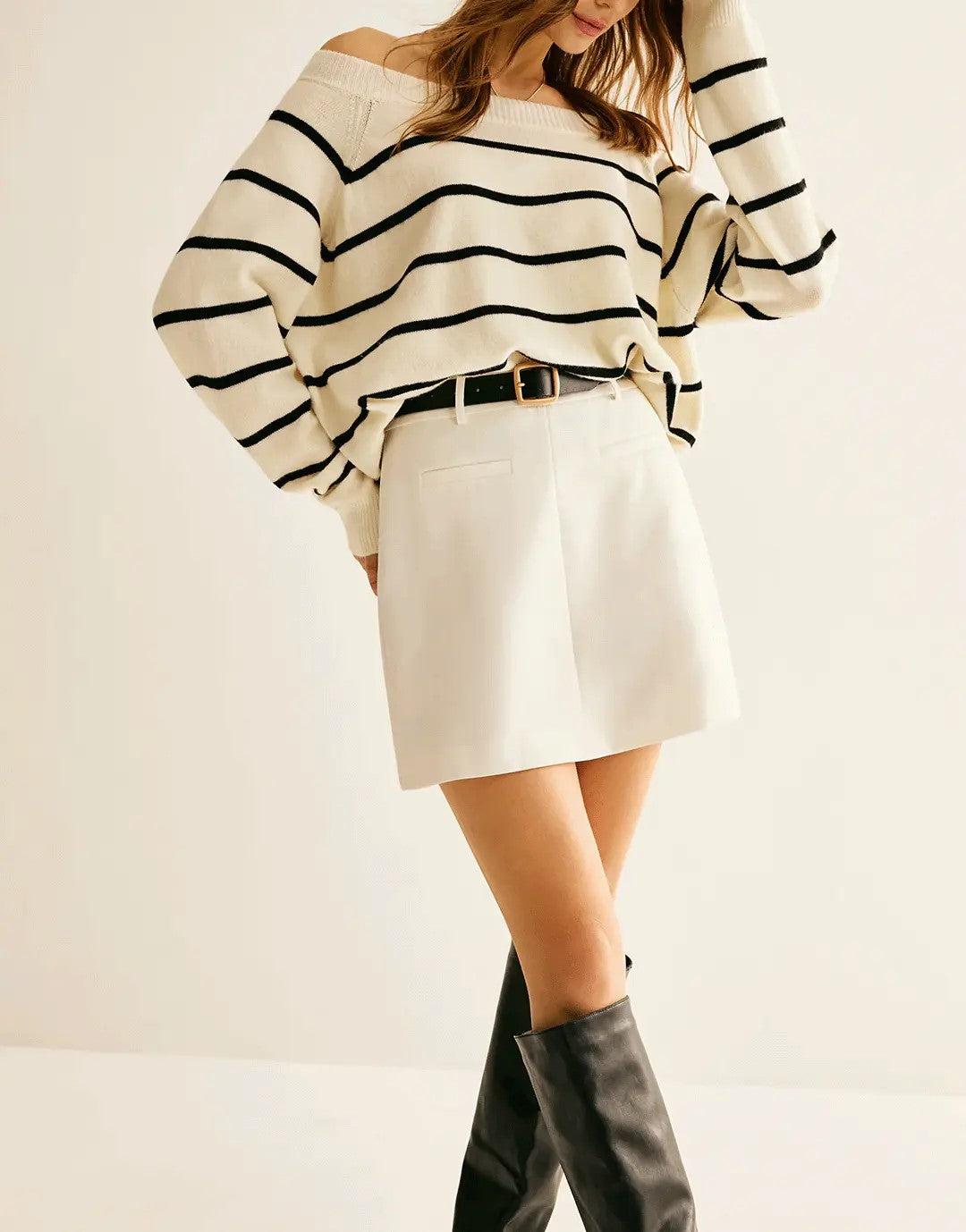 Back zipper skirt without belt