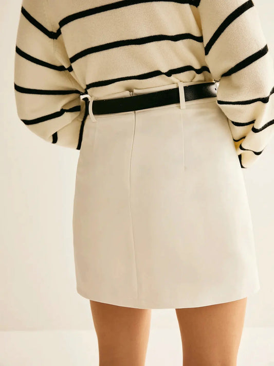 Back zipper skirt without belt