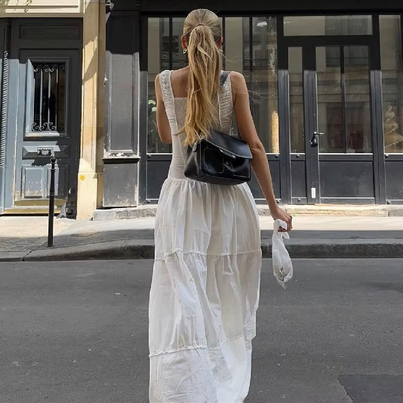 Women's white summer dress