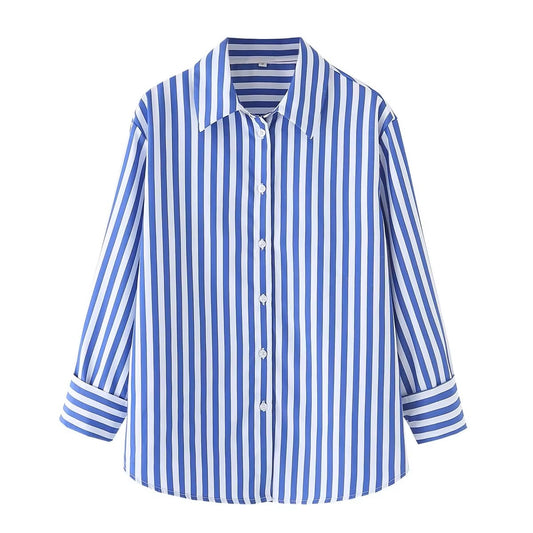 Blue and white striped shirt