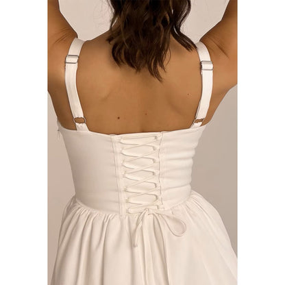 White dress with corset