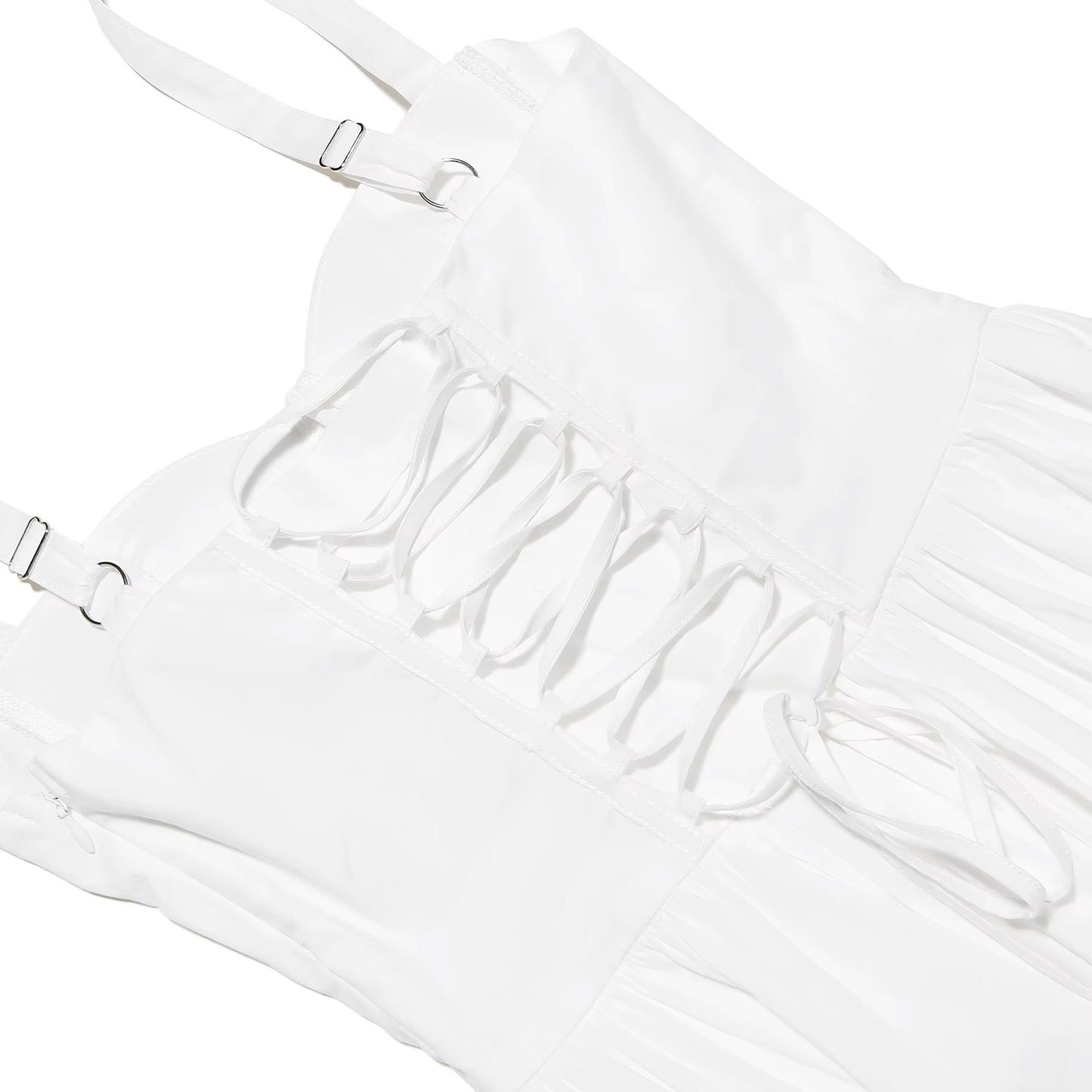 White dress with corset