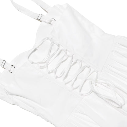 White dress with corset