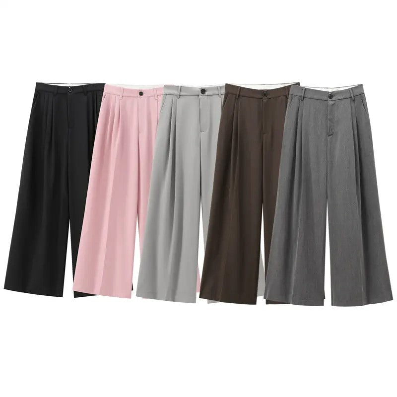 High-waisted baggy pants