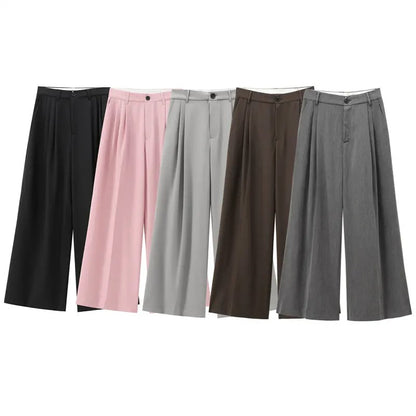 High-waisted baggy pants