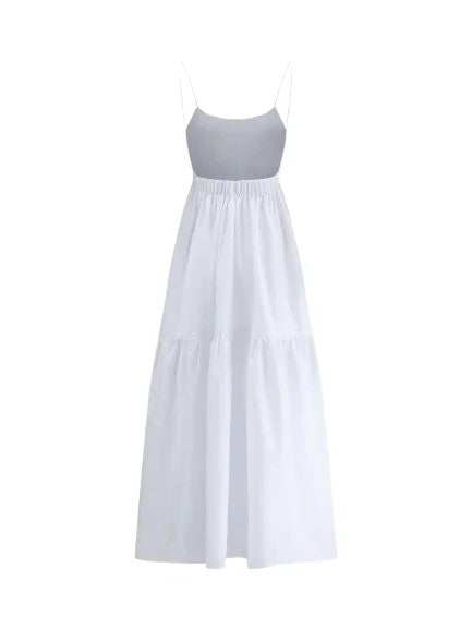 Dress with straps and open back