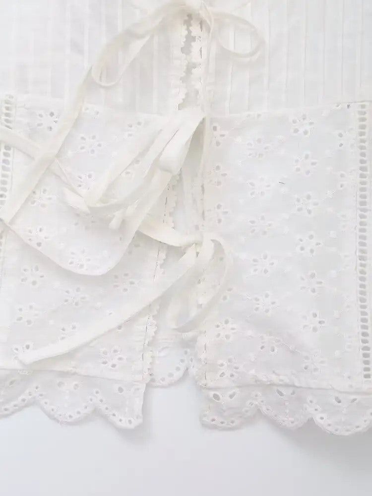 White lace beach camisole