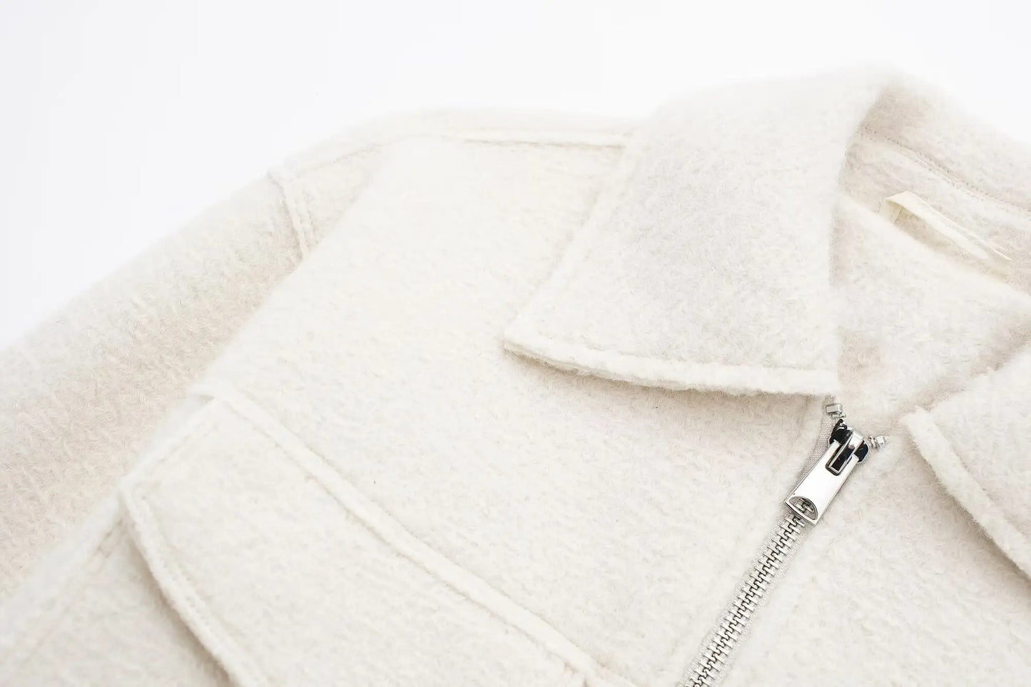 Women's wool-effect bomber jacket