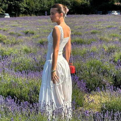 Women's white summer dress