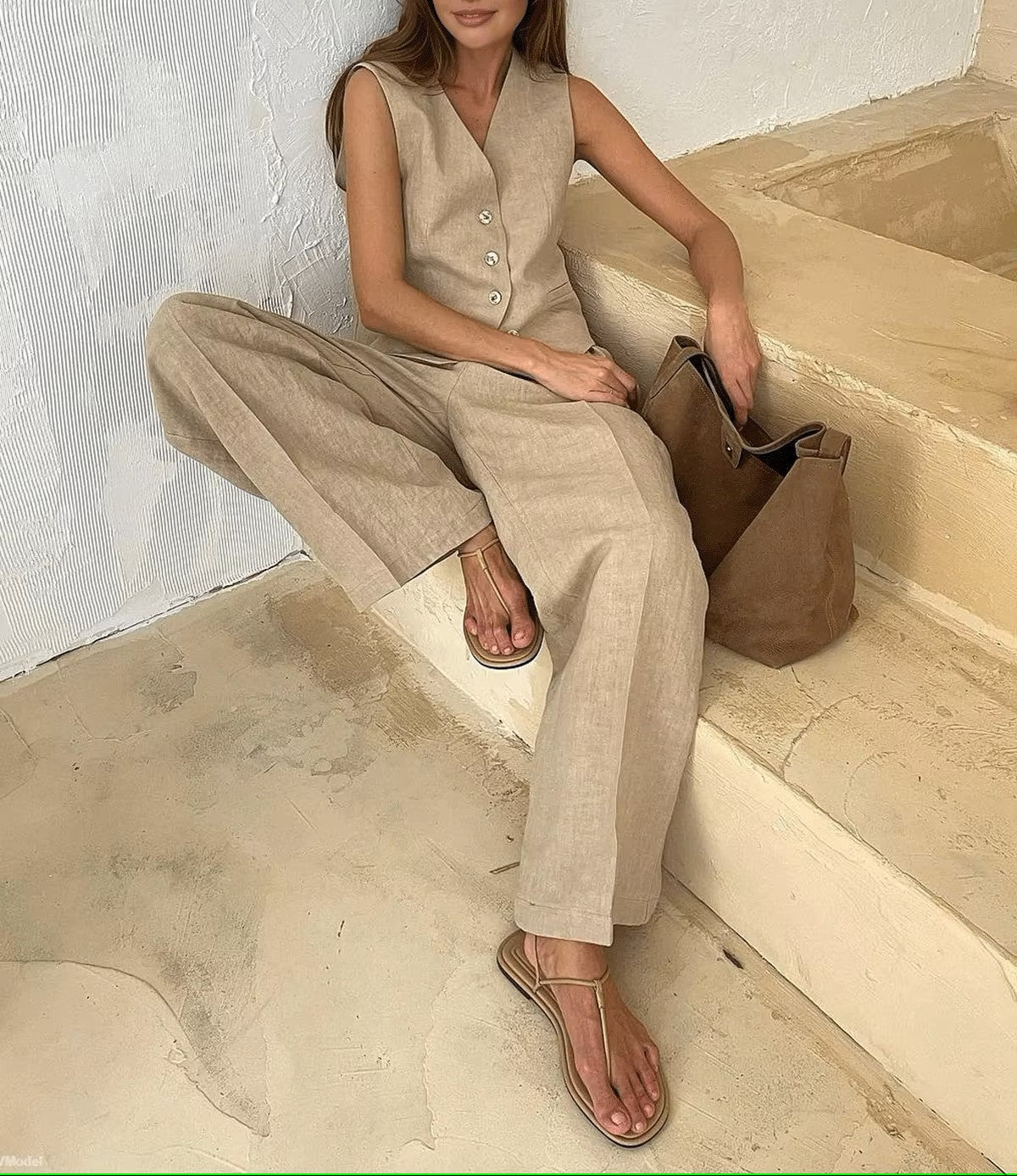 Two-piece vest and pants set