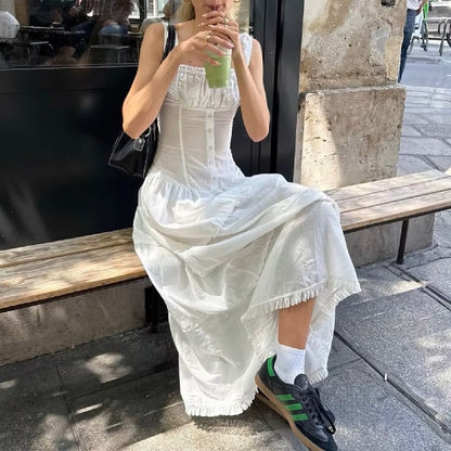 Women's white summer dress