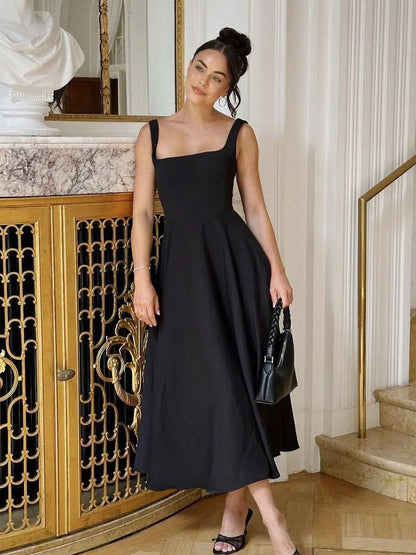 Long dress with straps