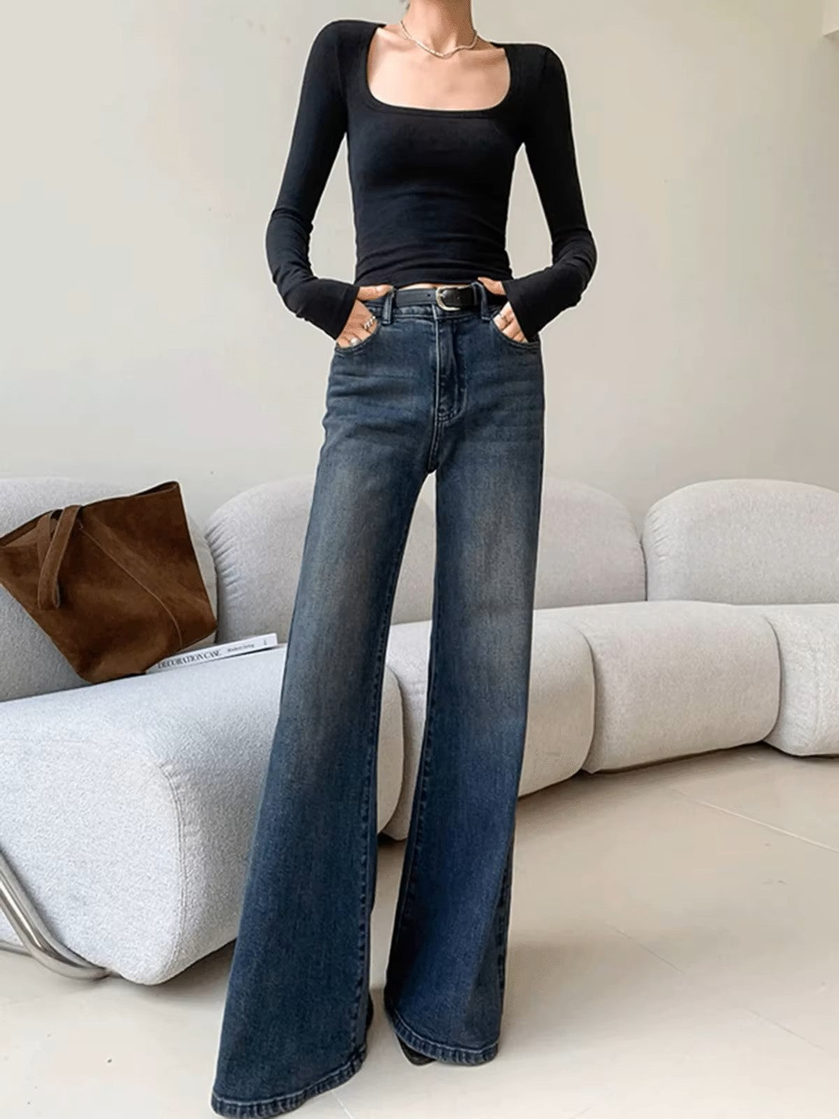 Wide leg jeans