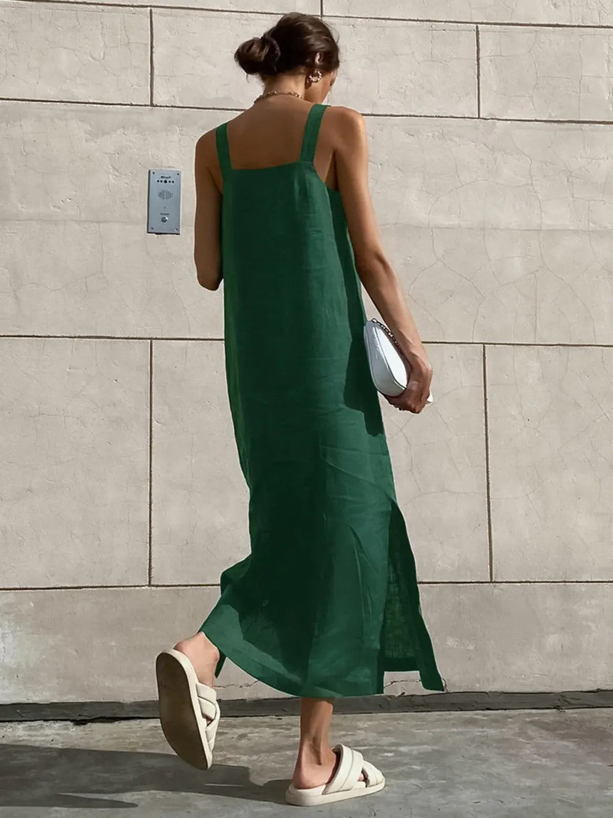 Minimal sleeveless long dress