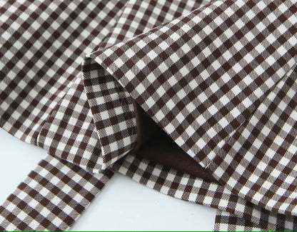 Tank top with black and white checks