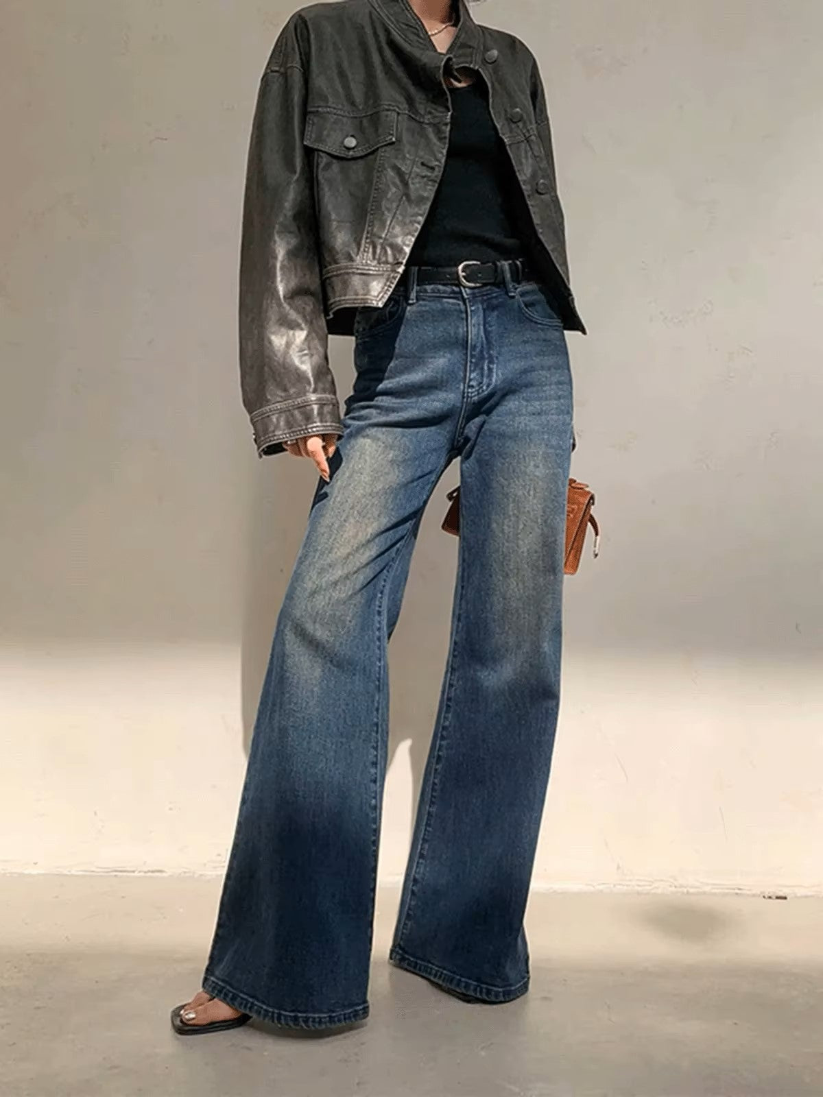 Wide leg jeans