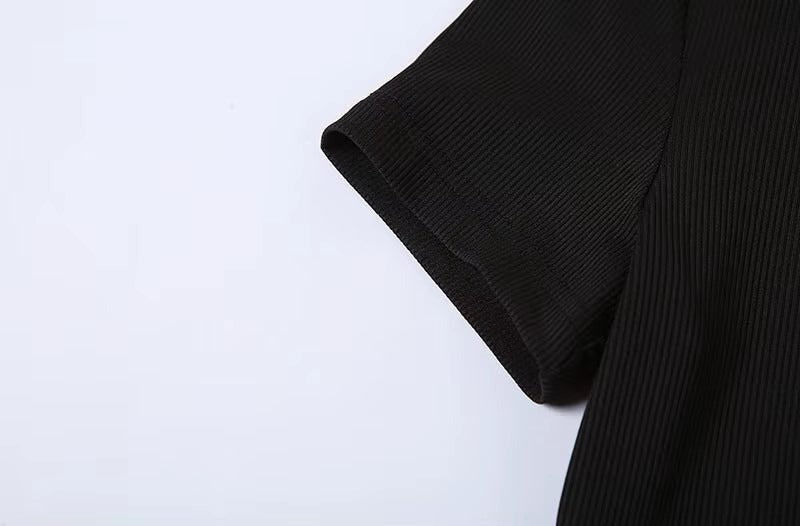 Long sheath dress with opening