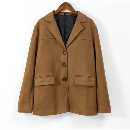 Suede-type brown jacket