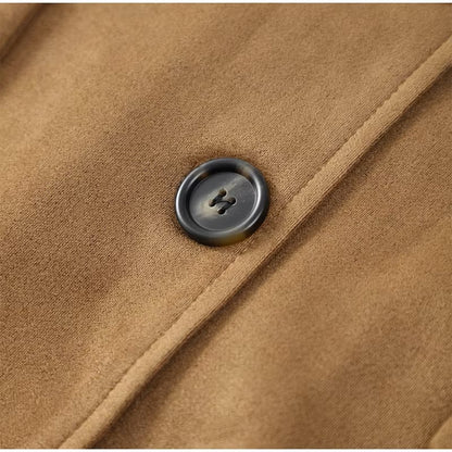 Suede-type brown jacket