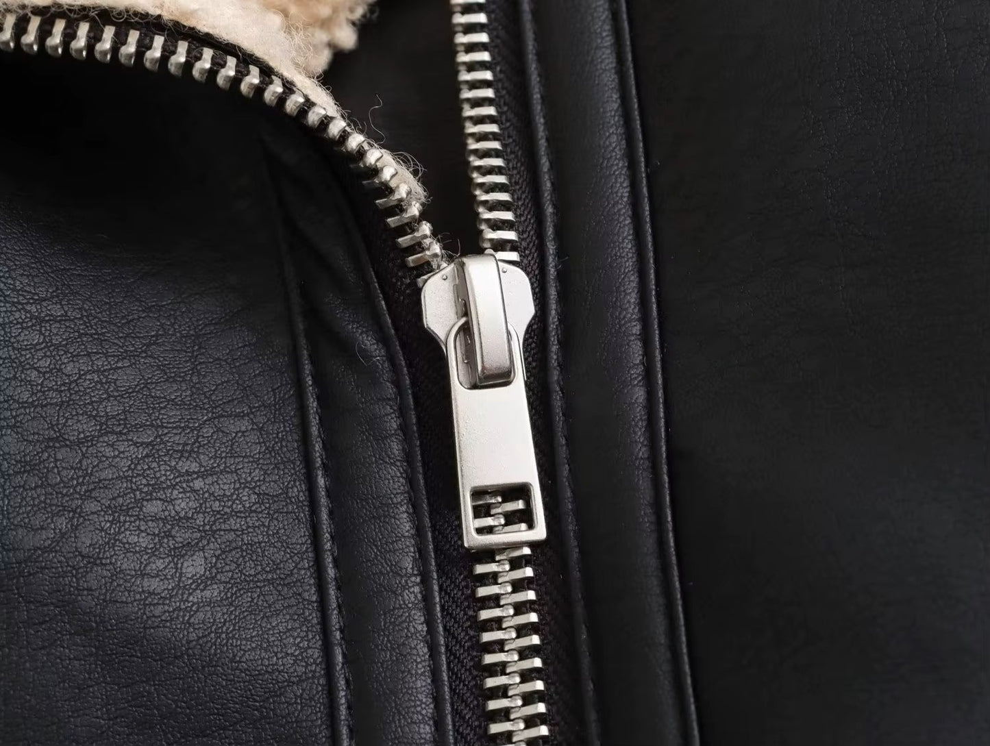 Suede black jacket with fur inside