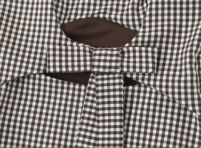 Tank top with black and white checks