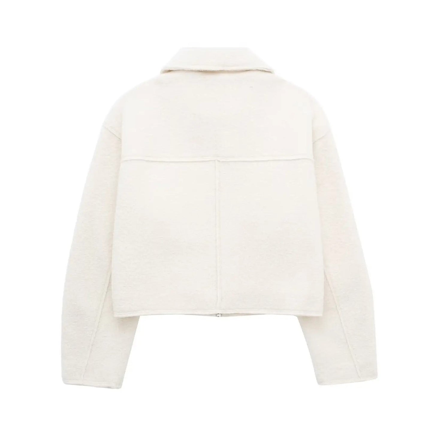 Women's wool-effect bomber jacket