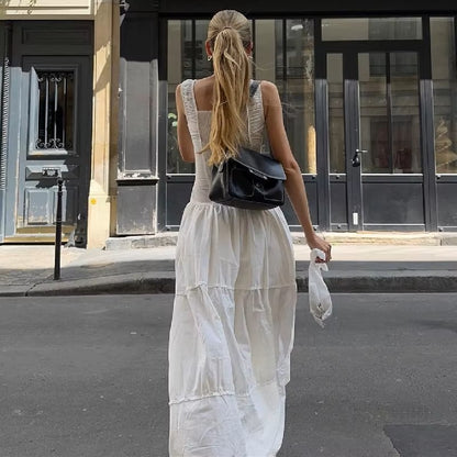 Women's white summer dress