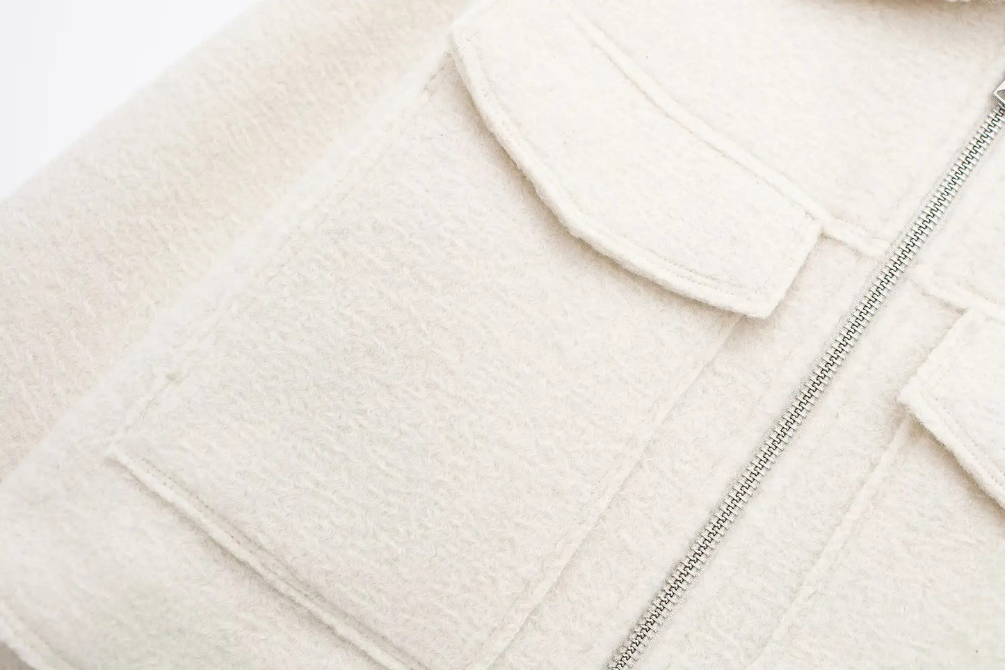 Women's wool-effect bomber jacket