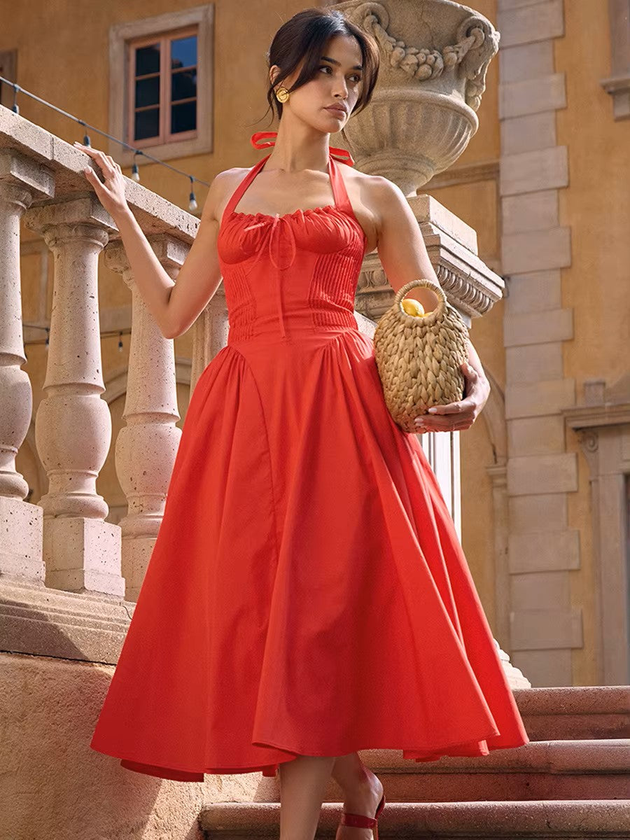 Women's elegant dress with lace