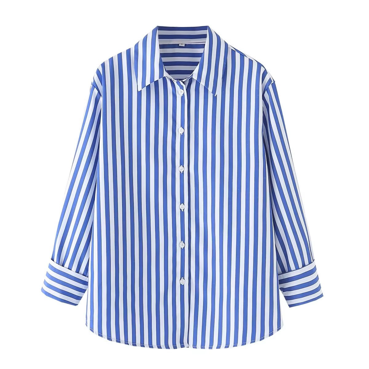 Blue and white striped shirt
