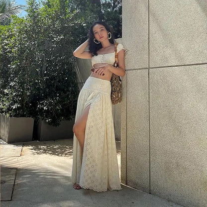 Two-piece beach dress