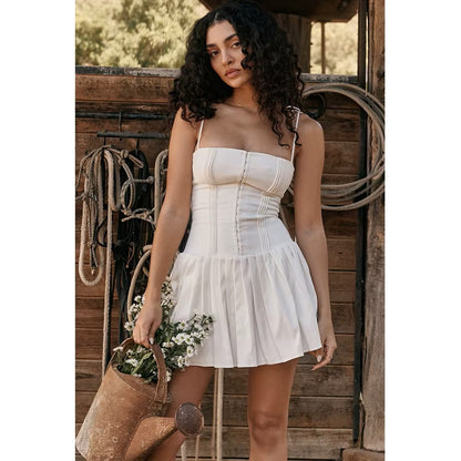 Short dress with corset