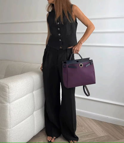 Two-piece vest and pants set